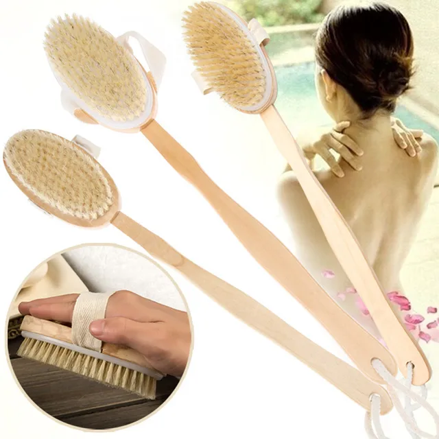 Nuovo Qualited Spazzola Da Bagno Manico In Legno Risalgono Doccia Corpo Setola S Nuovo Qualited Spazzola Da Bagno Manico In Legno Risalgono Doccia Corpo Setola S