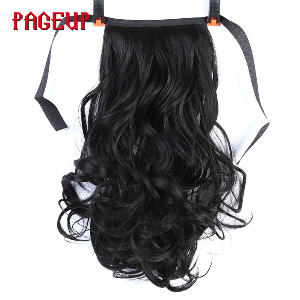 Pageup Short Curly Clip In Drawstring Ponytail Synthetic Pony Tail Hair Extensions Pure Color High Temperature Fiber (8)