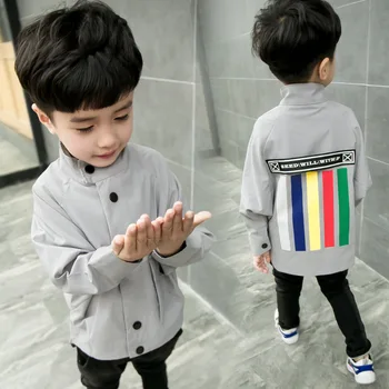 

Fashion Boys Spring Coat Baseball Children Clothing 2017 Kids Boys Jacket Sport Suit Outwear Coat 2-6 Years TZ162