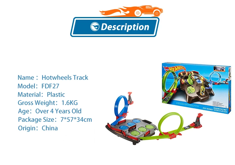 Hotwheels отскок Raceway игровой набор пластиковый трек Matel гоночный автомобиль счет победитель два трека Carro de brinquedo FDF27 автомобили игрушки