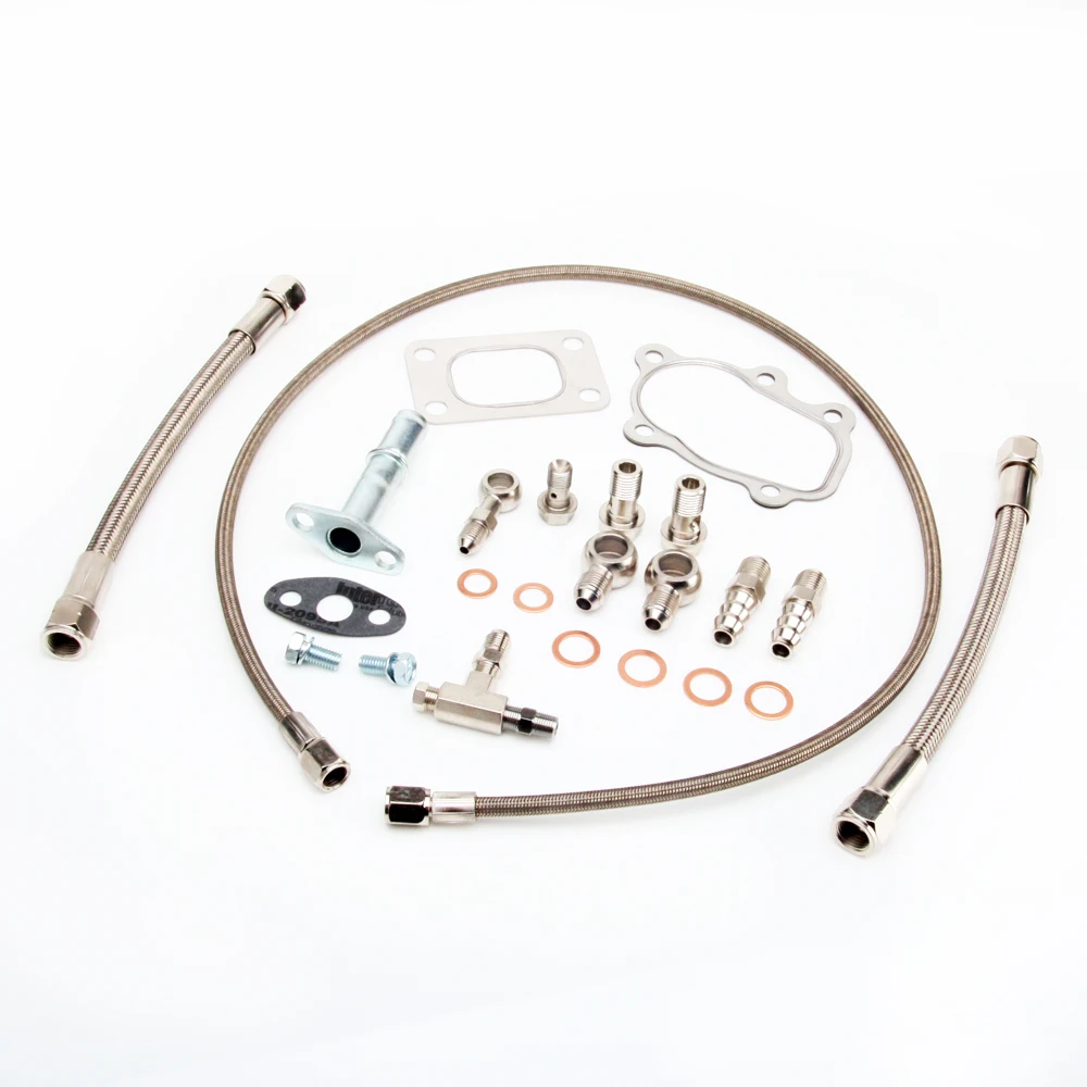 Adattatore Uscita Turbo 3 Bulloni Per Garrett GT25/GT28/T25/T28/SR20DET - Kit Con Raccordi - Foto 9