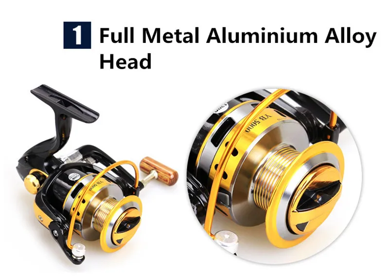 High Performance Full Metal Head & Arm & Leg Fishing Reel 13+1BB Gapless High Speed Fishing Wheel Sea River Lake Fishing Tackle (4)