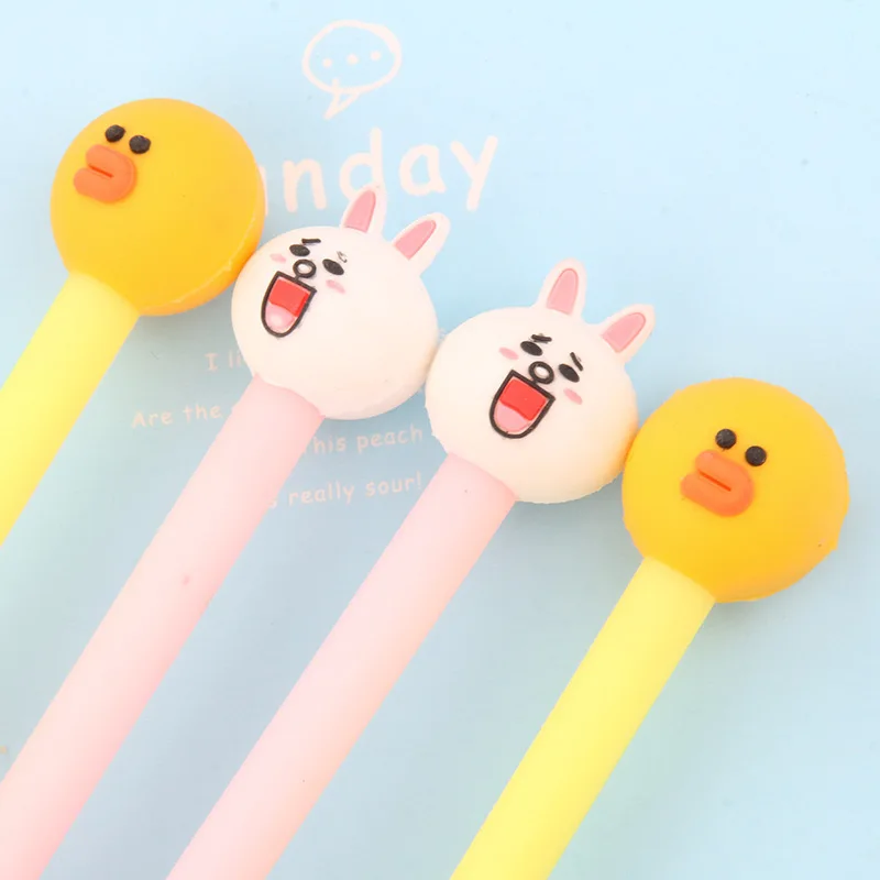 

4 pcs cartoon super cute rabbit neutral pen student creative stationery small fresh signature pen