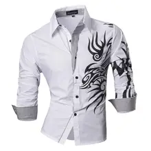 Jeansian Men's Fashion Dress Casual Shirts Button Down Long Sleeve Slim Fit Designer Z001 White long sleeve button down mini shift dress