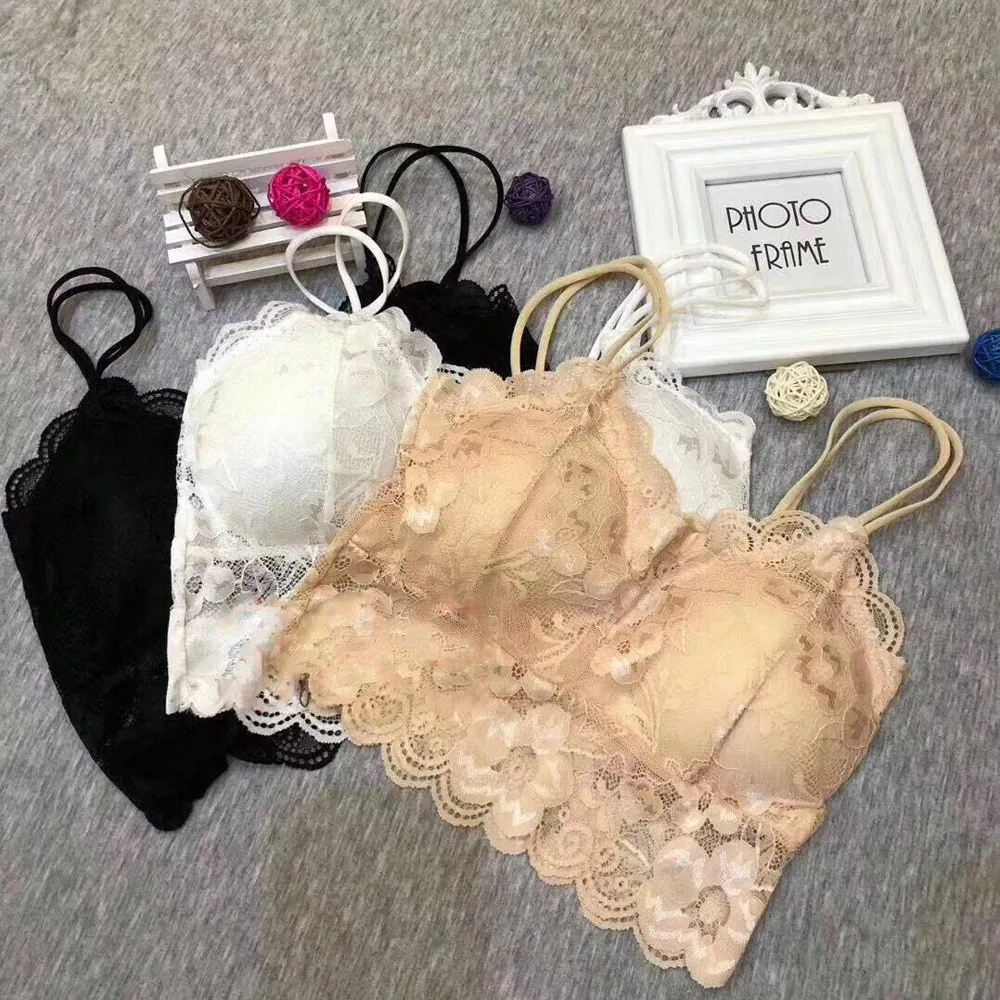 

2019 Seamless Lace Tube Top Underwear Pure Intimates Sexy Sports lingerie Vest Lace Breathable Sleep Underwear Comfortable BR3