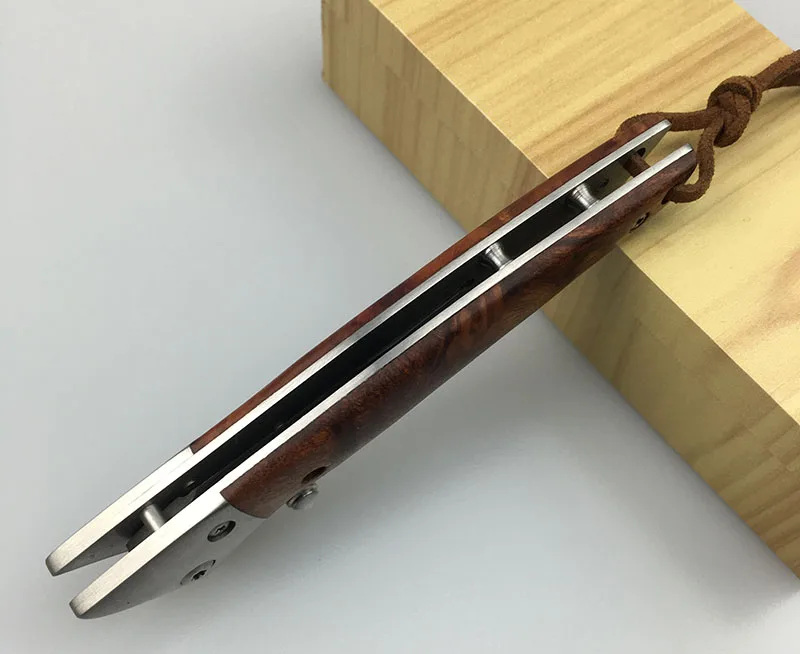 LEMIFSHE 02 складной нож дамасское лезвие медная прокладка Красная тень деревянная ручка Кемпинг Открытый тактический инструмент для выживания EDC