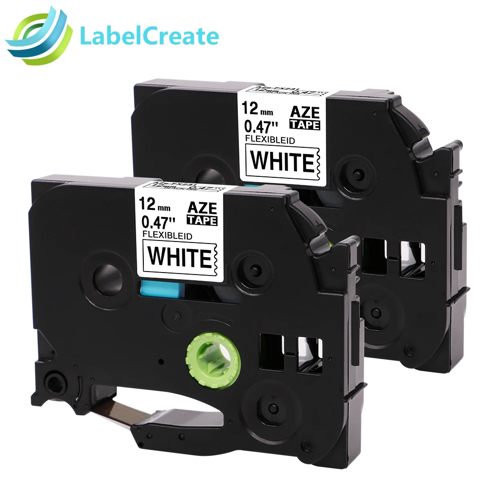 3* Black on White Flexible Label Tape 12mm For Brother P-touch PT-D400 TZe-FX231