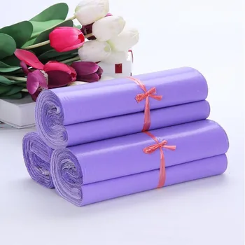 

100pcs Oversized Purple Custom Poly Mailer Plastic Mailing Bag Envelopes Strong Plastic Seal Mailbags Shipping Bags For Packing