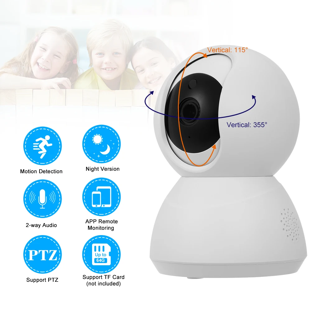 WiFi Camera 1080P Smart IP Camera Baby Monitor Wireless Cam for APP