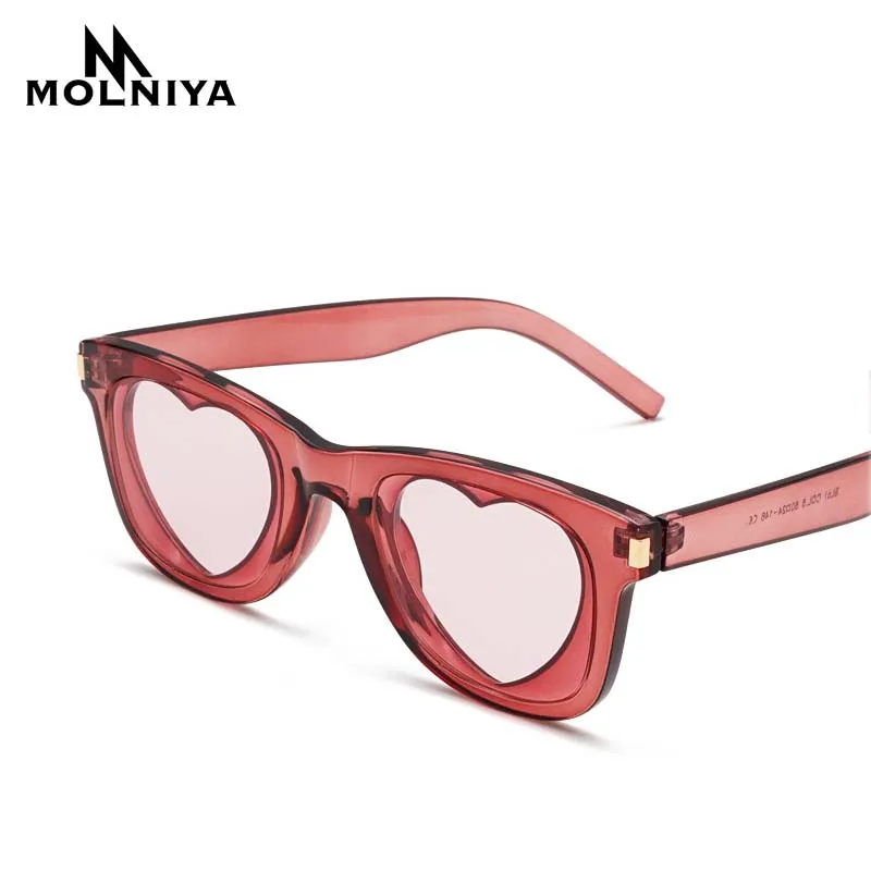 

2019 Fashion Women Men Sunglasses Retro Love Heart Conjoined Small Frame Sun Glasses Brand Design UV400 Eyewear
