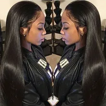 Brazilian Full Lace Human Hair Wigs For Black Women Silky Straight Front Lace Wig With Baby Hair Glueless Full Lace Wigs Cheap