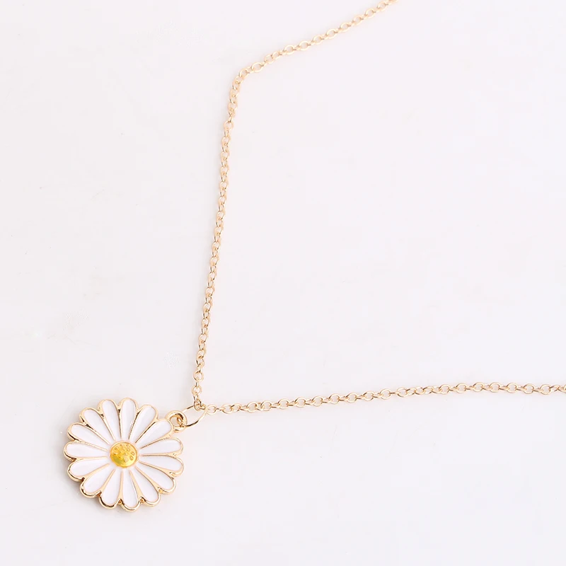 AIFEILI Золотая Маргаритка ожерелье с подвеской простое стильное подходит для женщин ювелирные изделия Европейский тренд очарование торговля