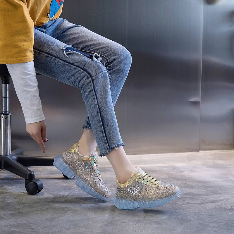 JELLYFOND Rhinestone Sneakers Women Platform Sneakers Luxury Casual Shoes Woman Chunky Trainers Ladies Dad Shoes Tenis Feminino JELLYFOND Rhinestone Sneakers Women Platform Sneakers Luxury Casual Shoes Woman Chunky Trainers Ladies Dad Shoes Tenis Feminino