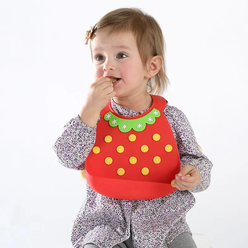 3D silicone waterproof baby bibs bibs baby bib children eat solid food