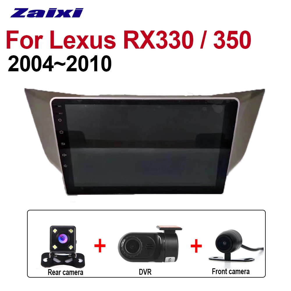 Sale ZaiXi For Lexus RX330 RX350 2004~2010 2 DIN Car Android 9 GPS Naviation Multimedia system Bluetooth Radio Amplifier 3