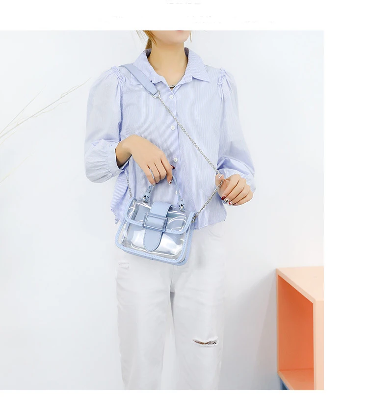 Пляжные сумки из ПВХ женские модные водонепроницаемые Прозрачные сумки-тоут женские летние прозрачные сумки через плечо