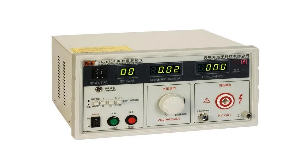 

Fast arrival Rek RK2672B High Accuracy AC 5KV & AC 100mA Withstanding Voltage Tester pressure Hipot tester