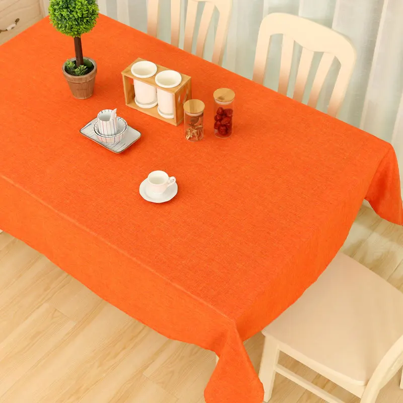 Скатерть из хлопка и льна, художественная, одноцветная, в китайском стиле, журнальный столик для гостиной, круглый стол, Западная скатерть