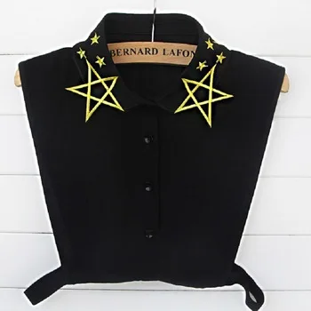 women embroidery denim decorative collar shirt collars accessories fake collar women fashion false collar blouse detachable