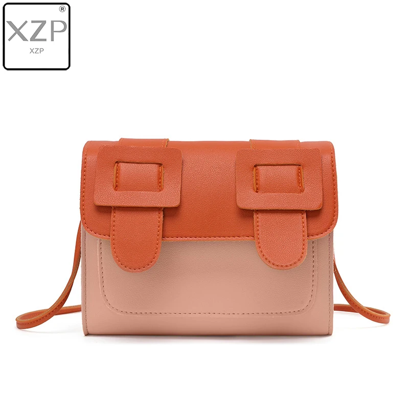 

XZP Luxury Patchwork Ladies Fashion Messenger Bag Quality PU Small Square Bag Messenger Bag Shoulder Bag Chain Stitching Handbag