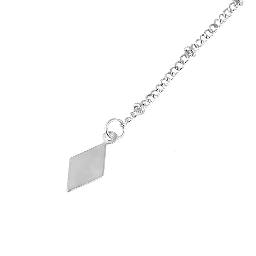 Новые модные аксессуары Простые ювелирные изделия подвеска с кисточкой и кристаллами ожерелье для женщин Девушка хороший подарок#249505 - Окраска металла: Silver