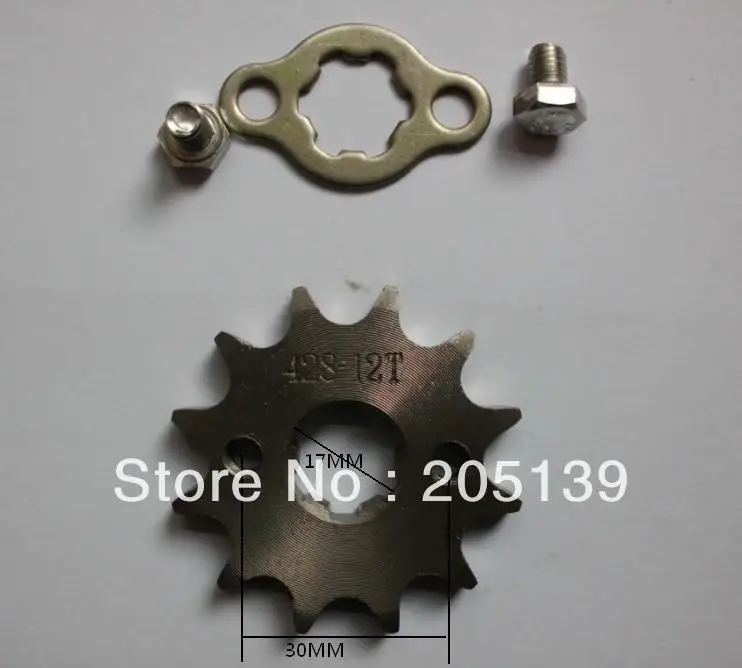

NEW 12 t tooth 17MM FRONT ENGINES sprocket FOR 428 CHAIN motorcycle MOTO PIT dirt ATV parts bike
