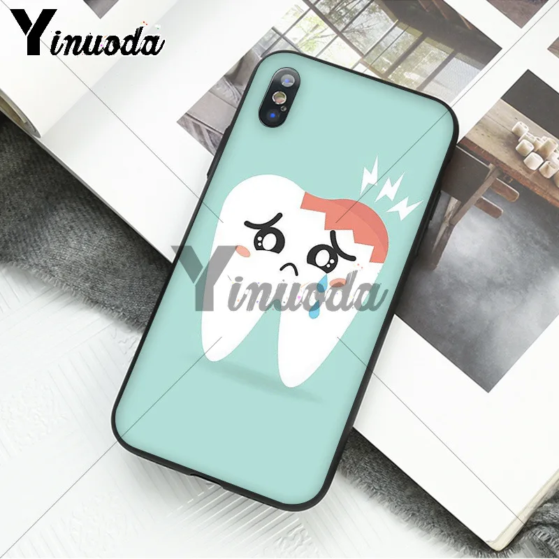 Cartoon Tooth Nurse Doctor Dentist Stethoscope Tooth Injections