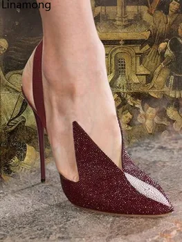

Roman style sandalia feminina pointed toe pumps peculiar mixed colors high heels zipper shallow stiletto women wedding shoes
