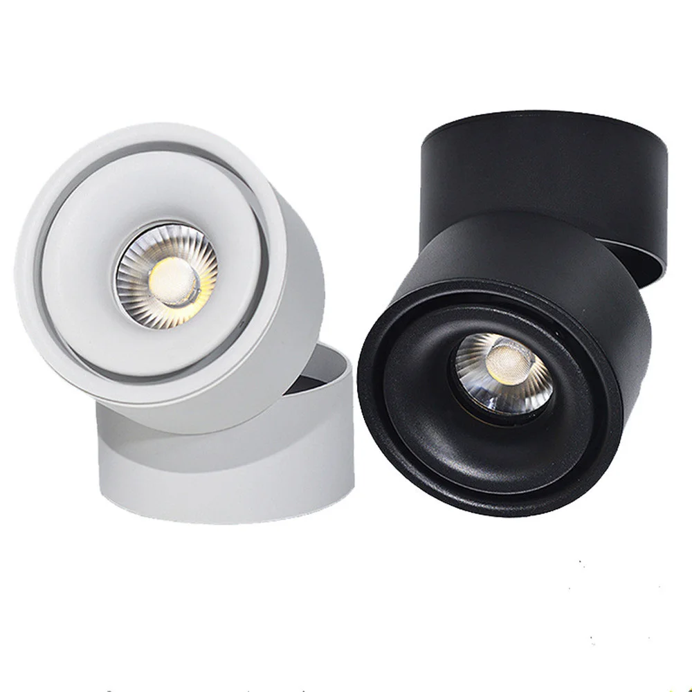 

10W 15W LED Downlight Surface Mounted Adjustable 90 Degrees Ceiling Spot light Fixtures 360 Rotatable Lamp for indoor Foyer Hall