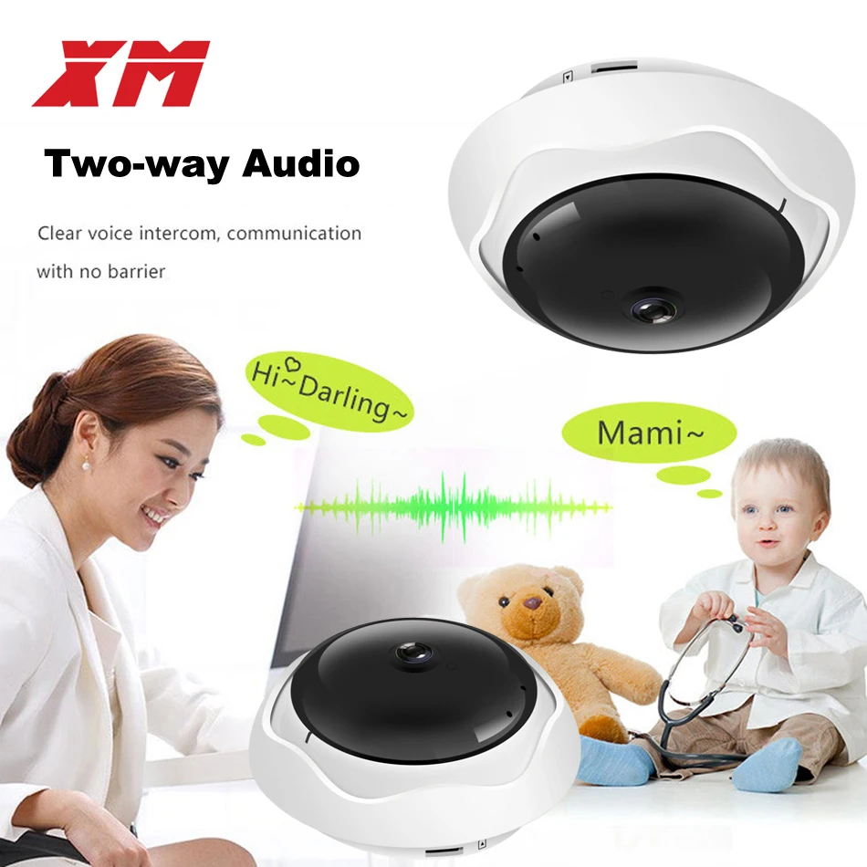  XM 360 Degree Panoramic Fish Eye 1080P IP Camera Multi-purpose Wifi Night Veresion kamera APP Remot