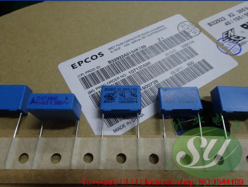 hot sale 20PCS/50PCS 0.15uf/305vAC 150nf U15 EPCOS 154 new 15m film capacitor B32922A2154K FREE SHIPPING | Электронные