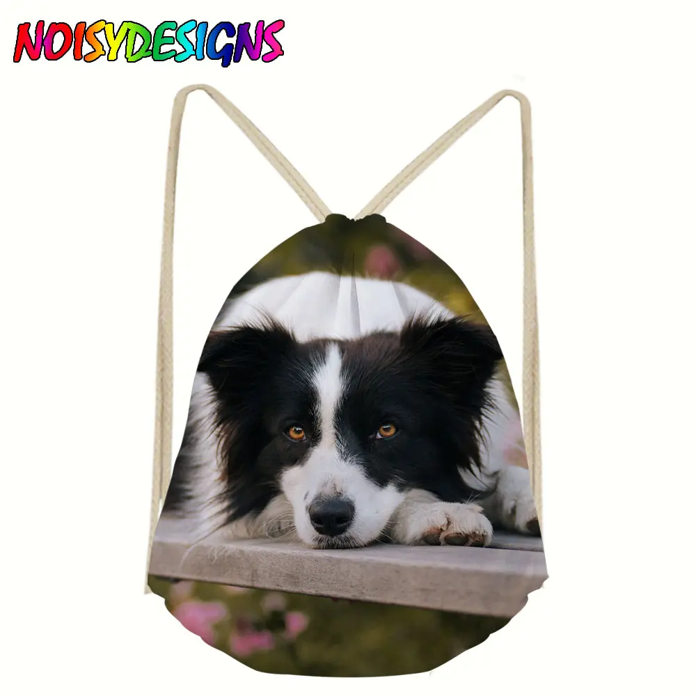 Женский рюкзак с 3D принтом собаки дорожный софтбэк женский mochila Border Collie сумка на