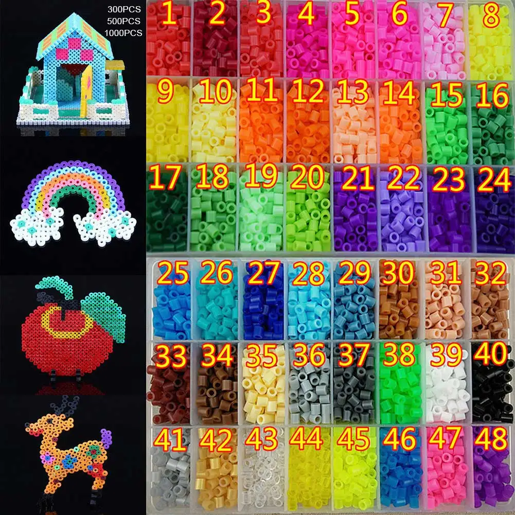 300/500/1000 шт. 5 мм шарики Hama/Perler пластиковые игрушки для детей забавное рукоделие