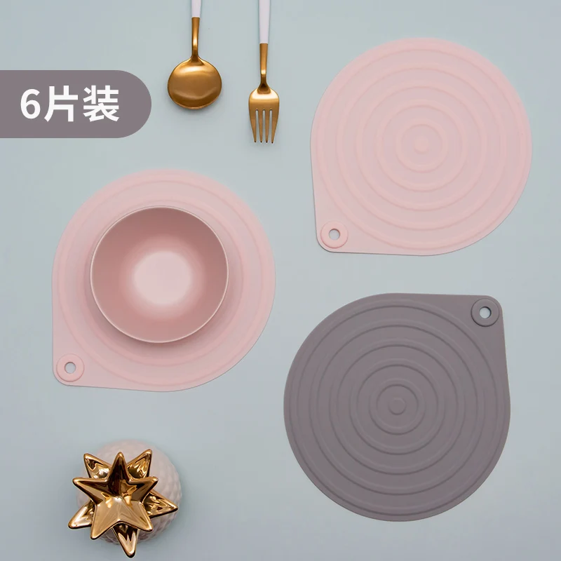 

2PCS Washable & Portable Silicone Placemat Dinnerware Table Mat Creative colordul Tableware Placemat for wholesaler