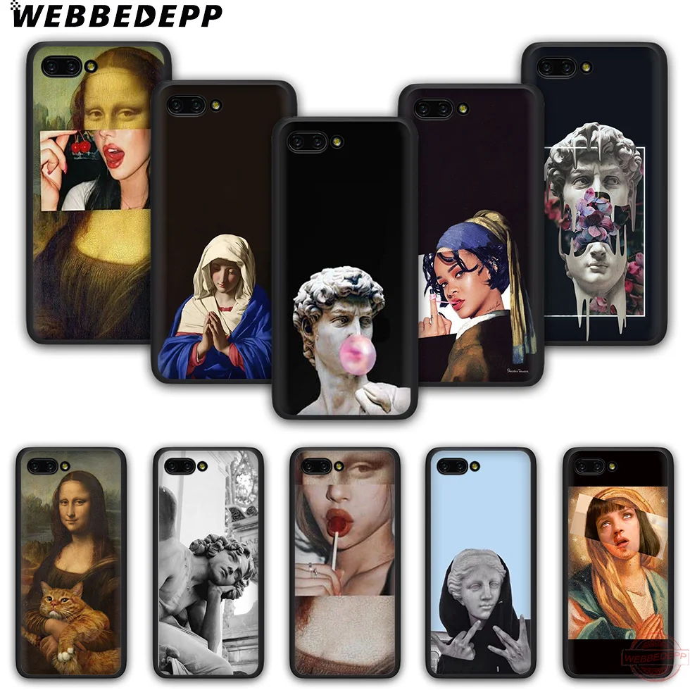 WEBBEDEPP Mona Lisa Art David lines ТПУ чехол для телефона Honor 6A 7A 2 ГБ/3 ГБ Pro 7C 7X 8X 8C 9 10 Note10 8 Lite |