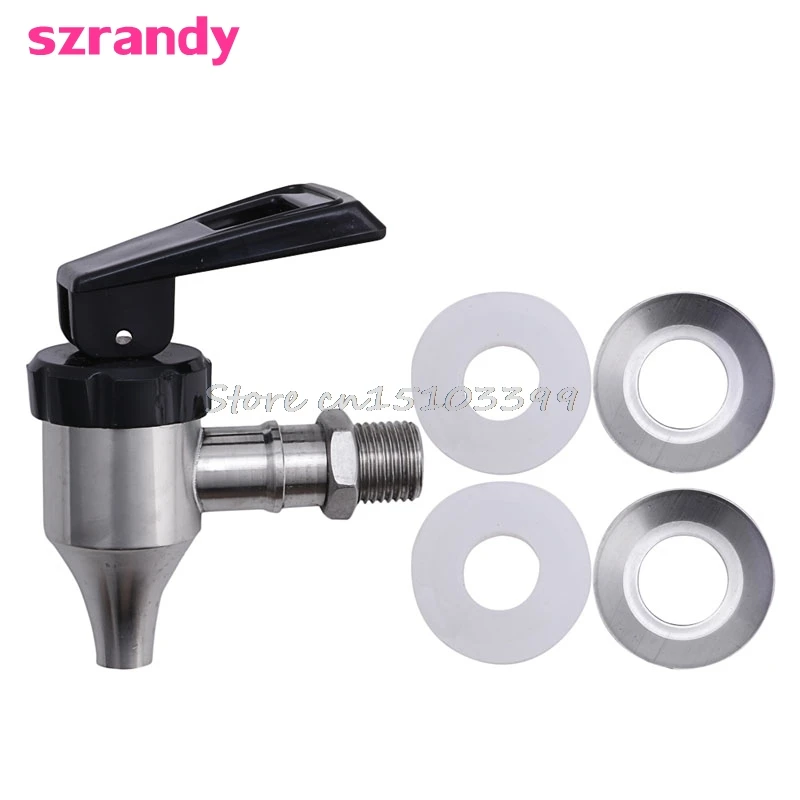 Stainless Steel Drink Dispenser Plastic Coffee Valve Wine Barrel Spigot / Faucet G08 Drop ship