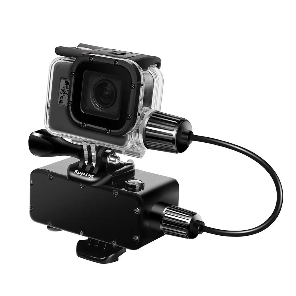 Для Go Pro 5 6 подводный зарядный внешний аккумулятор+ 50 м водонепроницаемый корпус Чехол Коробка для GoPro HERO 6 HERO 5 черный аксессуары для камеры