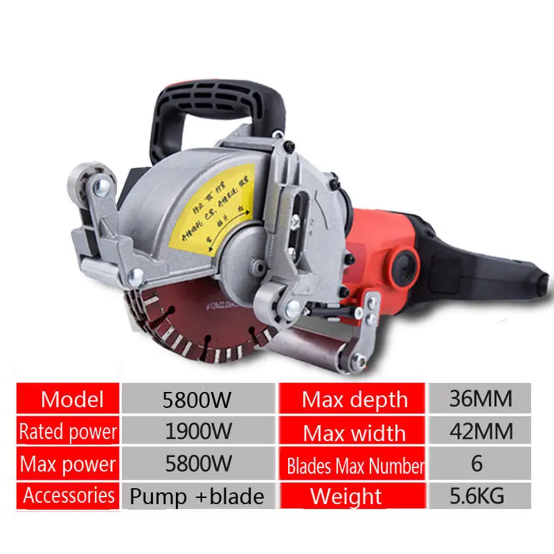 220V Electric Wall Chaser Groove Cutting Machine Wall slotting machine