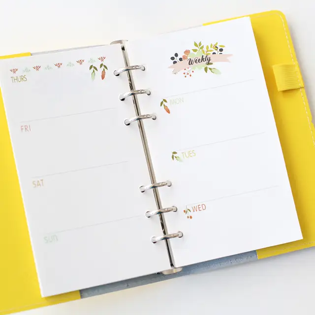 online shop personal planner inserts a6 floral themed printed