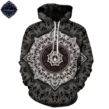 

Mandala By Brizbazaar Art Unisex Hoodie 3D Print Sweatshirts Pullover Harajuku Mens Hoody Streetwear Coat for Autumn 2018 Cloth