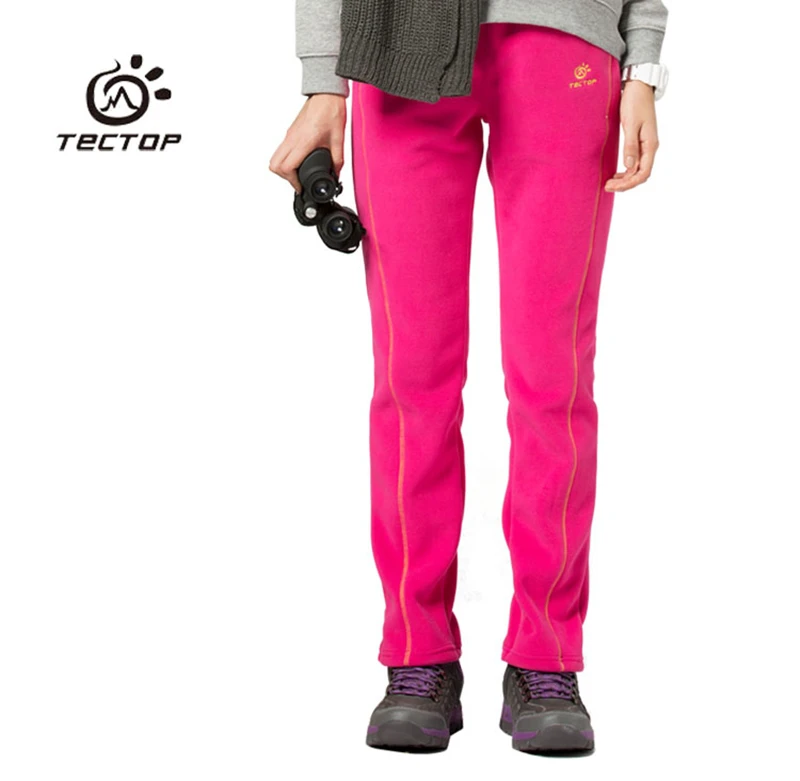 Women Warm Fleece Trousers Waterproof Women Camping Hiking Winter