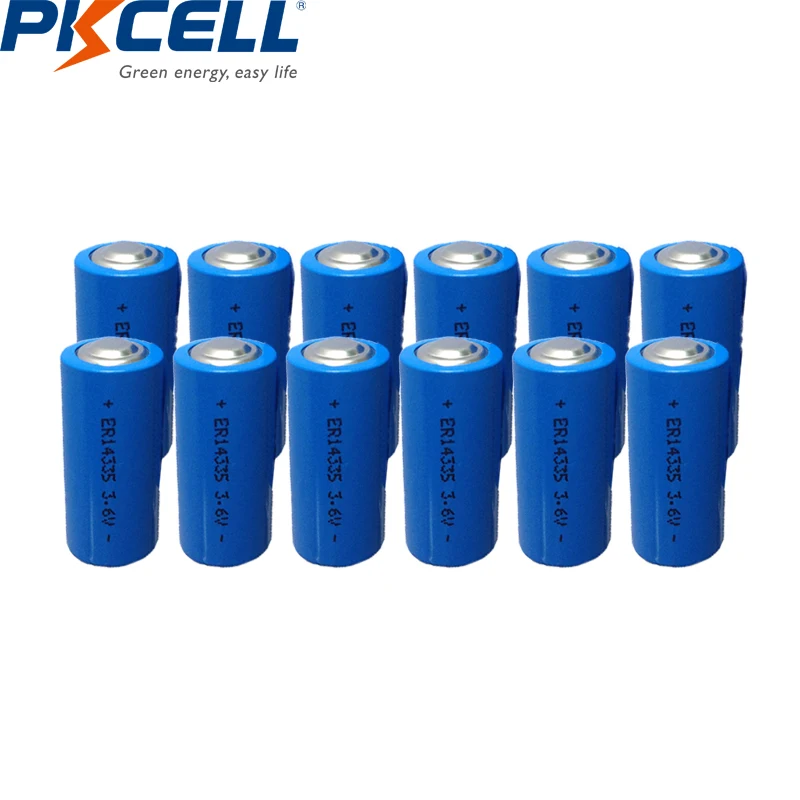 12 шт. PKCELL ER14335 3,6 V 2/3AA liSOCL2 литиевая батарея 14335 батареи 1650mah основная батарея Замена для TADIRAN TL-4955