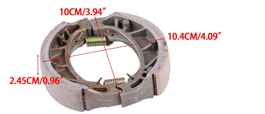 Beler мотоциклетные 105 мм задние барабанные тормозные колодки подходят для 50cc 110cc 125cc 150cc Gy6 мопед скутер