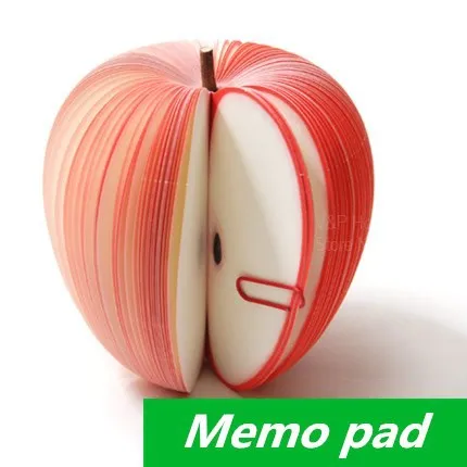 

20 pcs/Lot Memo pad Apple fruit design notes notepad kawaii korean Novelty stationery office supplies School supplies 6413