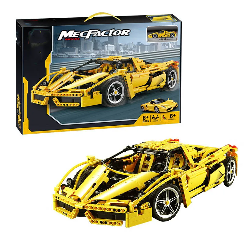 New 1:10 Enzo Ferraried Classical Racing Enzo Car fit legoings technic city 8653 Model Building Blocks Bricks diy Gift toys