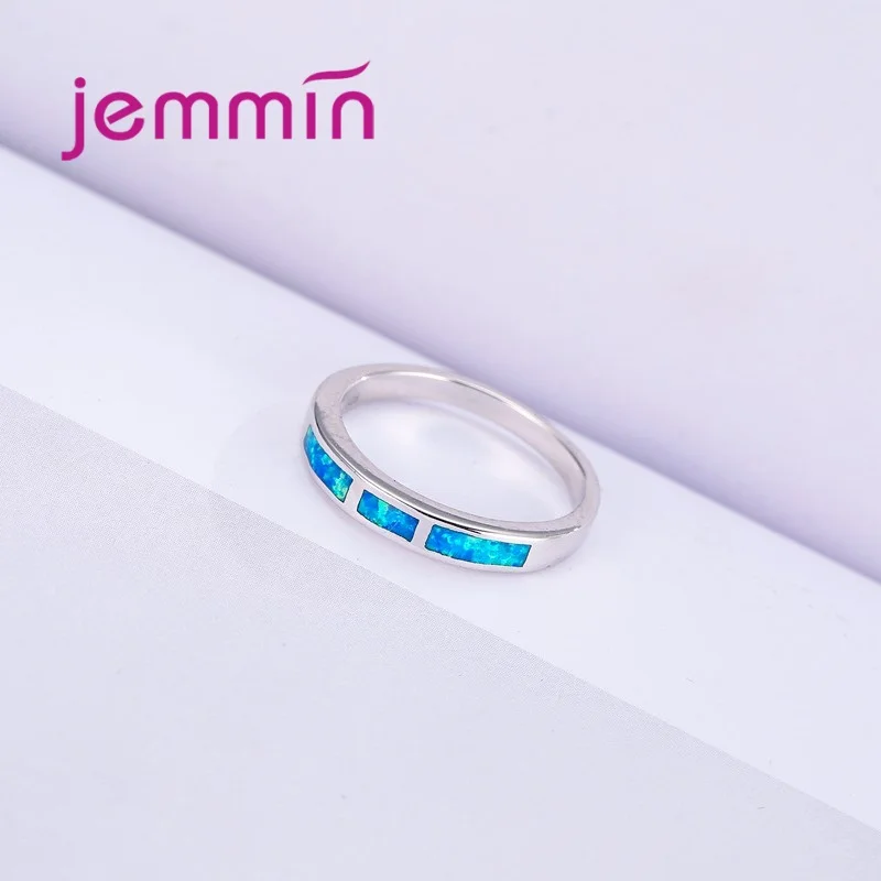Классическая мода для девочек, лучший подарок, уникальное кольцо с опалом и кристаллами, узкое кольцо на палец, настоящее 925 пробы, серебряное кольцо для помолвки, бижутерия