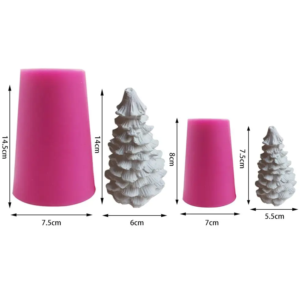 3D Stereo DIY Handmade Candle Mold Christmas Tree Candle Making Model Reusable Tealight Scented Candles Shaping Mould