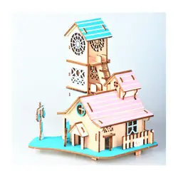 Сборная модель игрушки 3D Деревянный пазл-речной банк Леви дом деревянные наборы головоломка конструктор игрушки подарок для детей