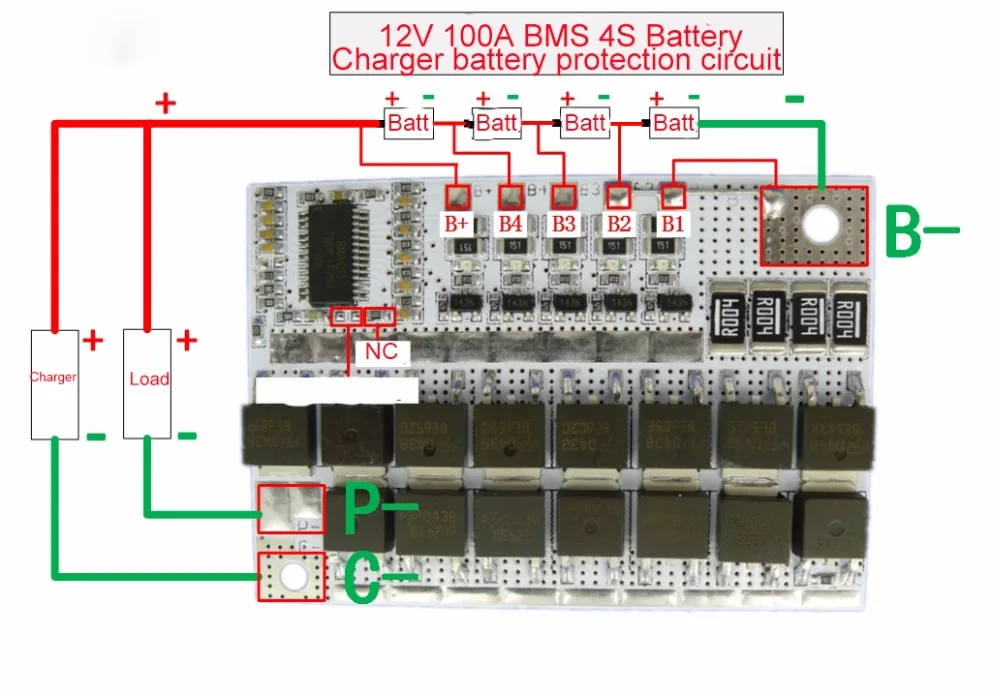 3 S/4S/5S BMS 12 В 16,8 в 21 в 100A литий-ионная ЛМО тернарная литиевая батарея защита печатная плата литий-полимерный баланс зарядки Модуль