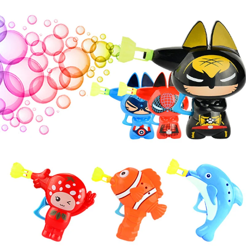 1pcs Kids Soap Water Bubble Gun Cartoon Animal Model Bubble Blower Machine Toy For Kids Children Water Gun juguete Gift